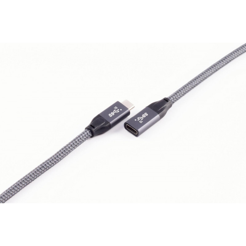 ShiverPeaks BASIC-S Przedłużacz USB-C, USB 3.2 Gen 2, 2,0 m, czarny