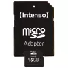 Karta pamięci Intenso 16GB MicroSDHC Class 4 z adapterem SD, prędkość odczytu do 21 MB/s, czarna