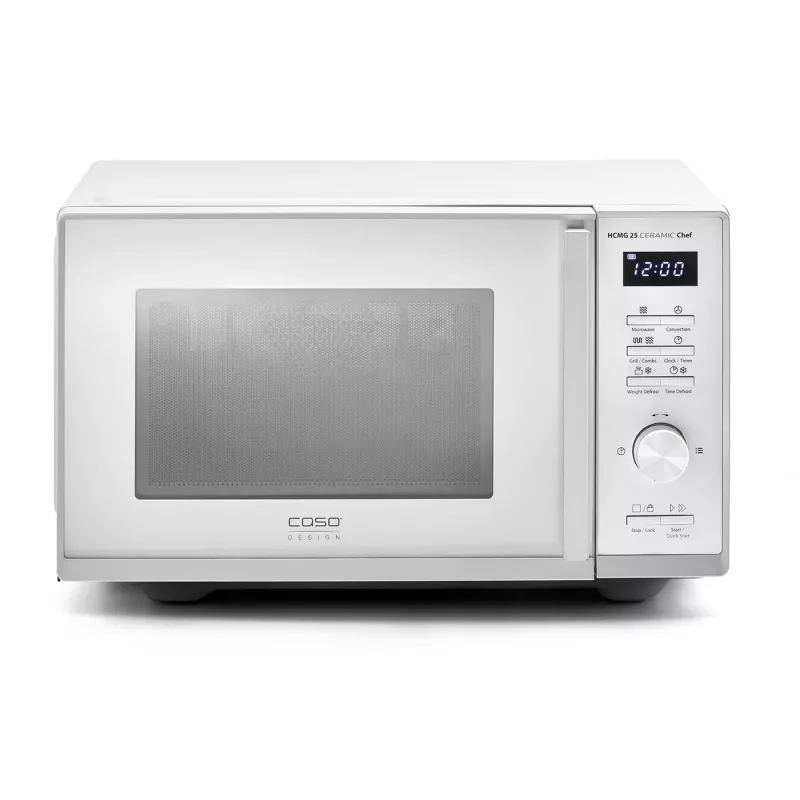 CASO Chef HCMG 25 Kuchenka mikrofalowa - 900W, z konwekcją i grillem, 25L, stal nierdzewna
