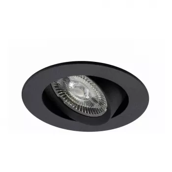 SYNERGY21 Helios LED Recessed Ceiling Spotlight Black Round Tiltable Warm White 5W 400lm 2700K