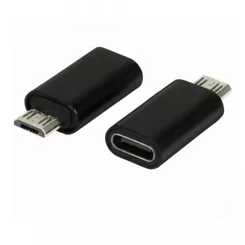 Synergy21 ALLTRAVEL USB-C Męski do Micro-USB Żeński Kabel Adapter - Czarny