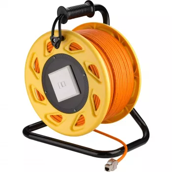 Goobay Przenośny bęben kablowy RJ45 Cat 7A S/FTP 90m