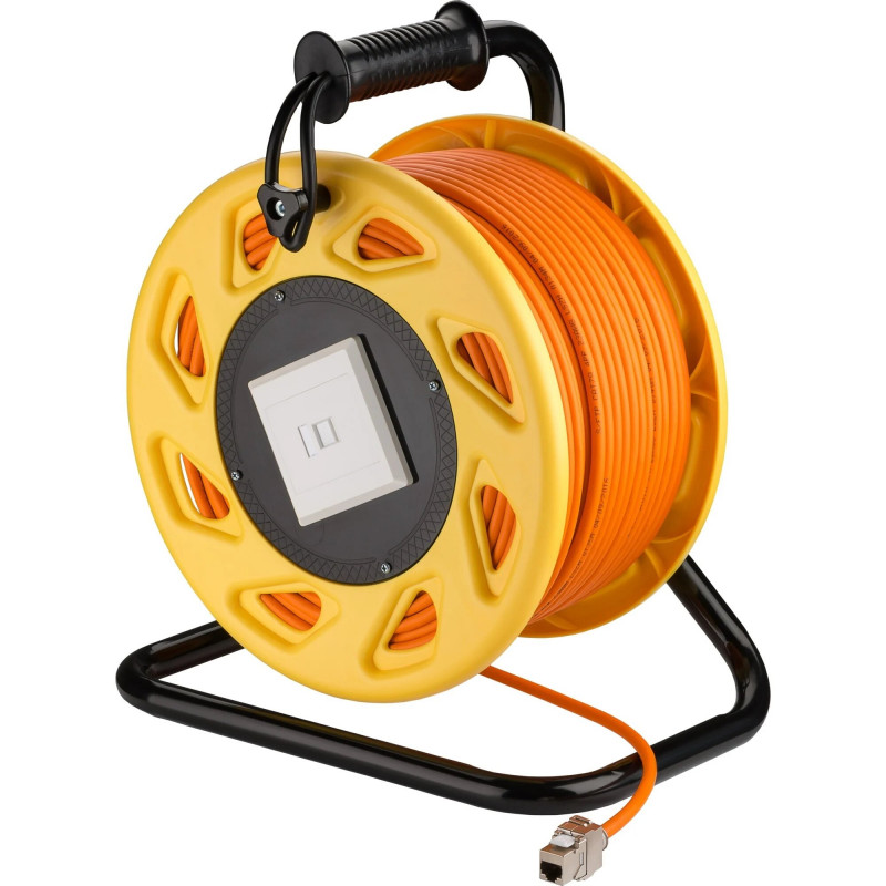 Goobay Przenośny bęben kablowy RJ45 Cat 7A S/FTP 90m