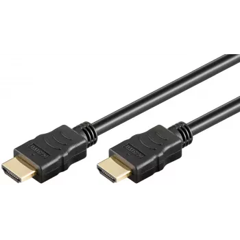 Goobay 80101 Przewód HDMI High-Speed z Ethernetem, 1 m, Czarny