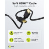 Goobay 80104 Soft HDMI High-Speed Cable with Ethernet, 3 m, Black
