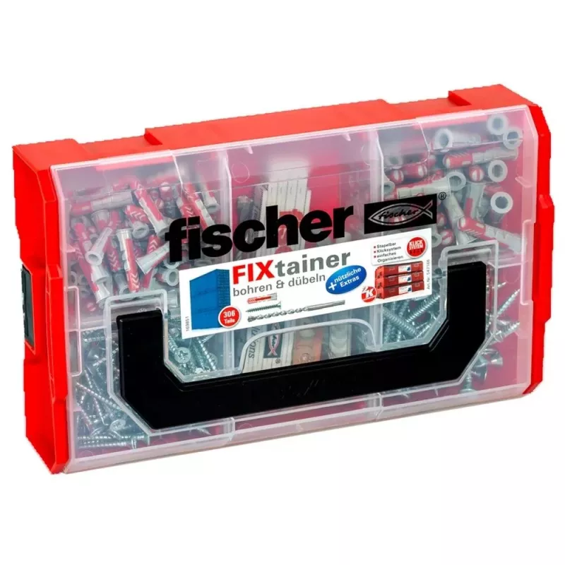 Fischer FIXtainer Zestaw wierteł i kołków 160 sztuk