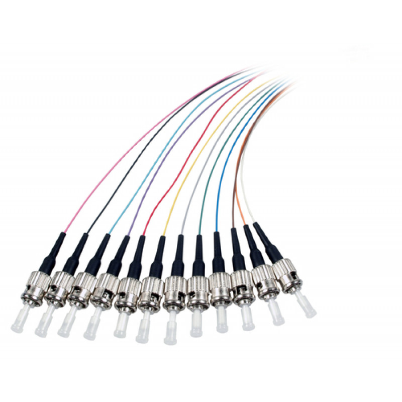 EFB Elektronik Fibre Pigtail ST-II 9/125 OS2 12-Colour Set 2m