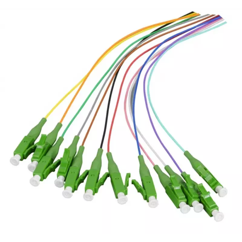 EFB Elektronik Fiber Pigtail LC-APC 9/125 µm OS2, 12-Color Set, 2m