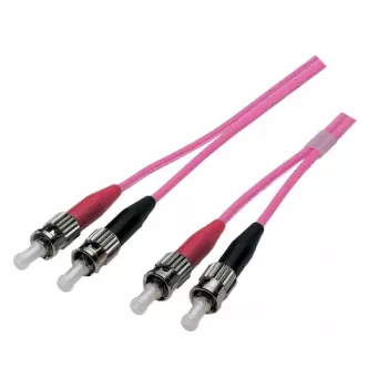 EFB Elektronik Duplex Jumper ST-ST 50/125 µm OM4 LSZH Erika Violet 3.0 mm 0.5 m