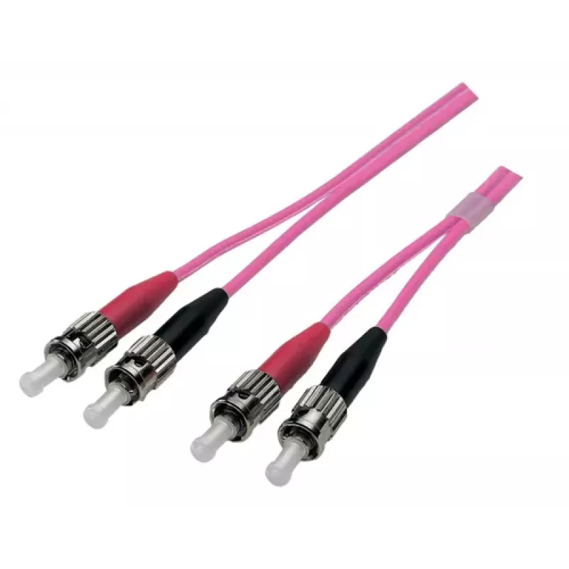 EFB Elektronik Duplex Jumper ST-ST 50/125 µm OM4 LSZH Erika Violet 3.0 mm 0.5 m