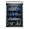 EFB 10-Inch Wall Mount Cabinet 9U 300mm Depth Light Grey (RAL 7035) with Safety Glass Door