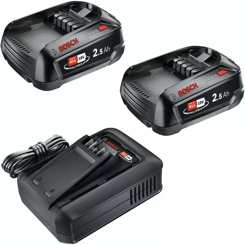 Bosch 18V Starter Set 2 x 2.5 Ah Batteries + AL 18V-44 Charger (1600A031T5)