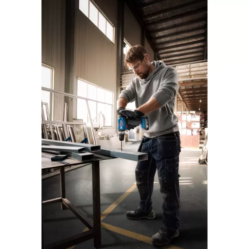Bosch GSB 18V-25 Professional Wiertarko-wkrętarka udarowa akumulatorowa, pojedyncze opakowanie, 18V, niebiesko-czarna, bez akumulatora