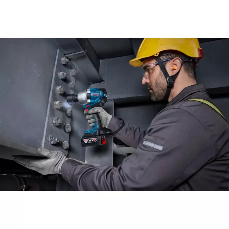 Bosch GDS 18V-780 Professional Akumulatorowy Wkrętak Udarowy, Niebieski, Samo Narzędzie (06019P4003)