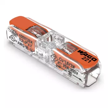WAGO 221-2411 Złączka wtykowa 2-przewodowa 4 mm² 60 szt.