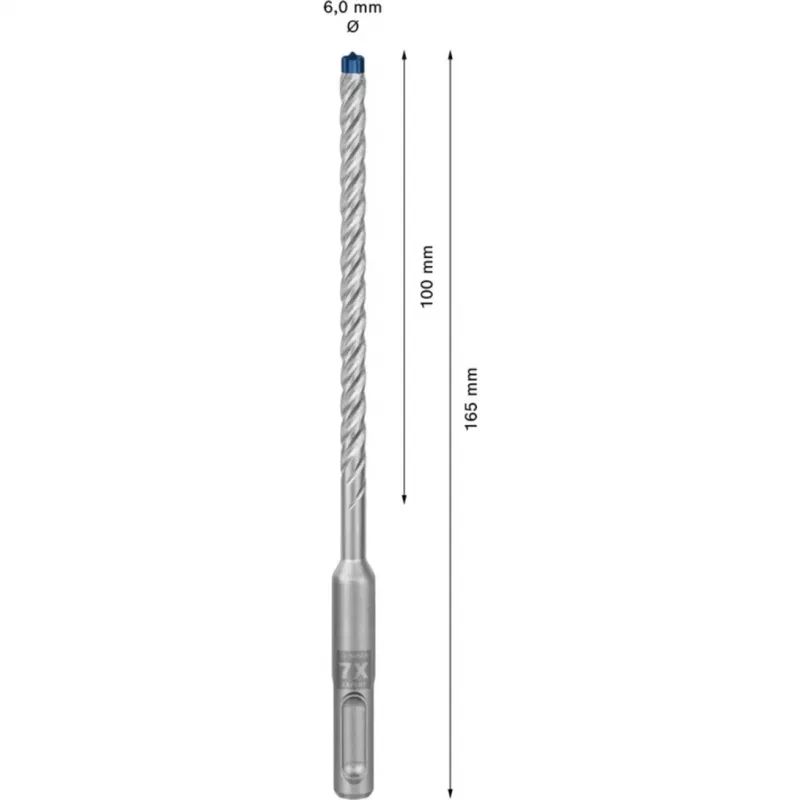 BOSCH EXPERT SDS plus-7X Wiertło udarowe 6mm 100mm długość robocza Zestaw 30 sztuk