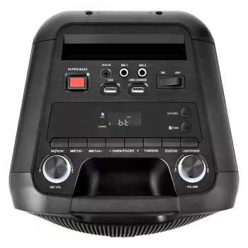MEDION PE-1 Pure Party Speaker Czarny - Bluetooth 5.0, 40W RMS, 2x 6,5 inch głośniki, karaoke, TWS, oświetlenie LED, power bank