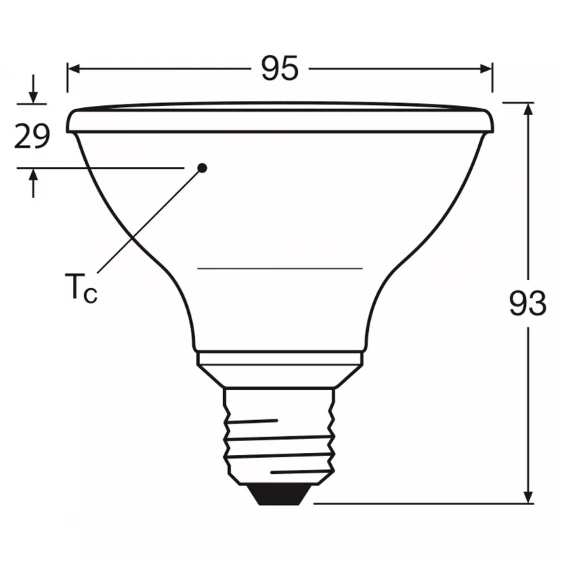 OSRAM PAR30 7.5W 75W Equivalent LED Reflector Lamp Dimmable 10W 633lm 2700K Warm White E27 36° Beam Angle