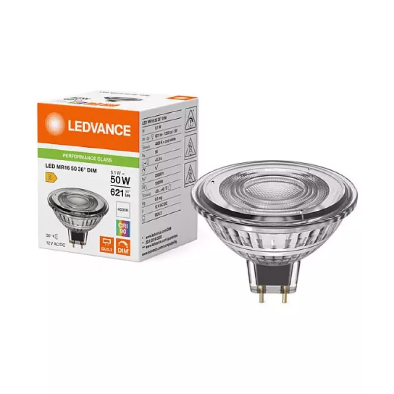 OSRAM LED MR16 50 36° DIM P 6.1W 940 GU5.3 Ściemnialna niskonapięciowa lampa reflektorowa LED