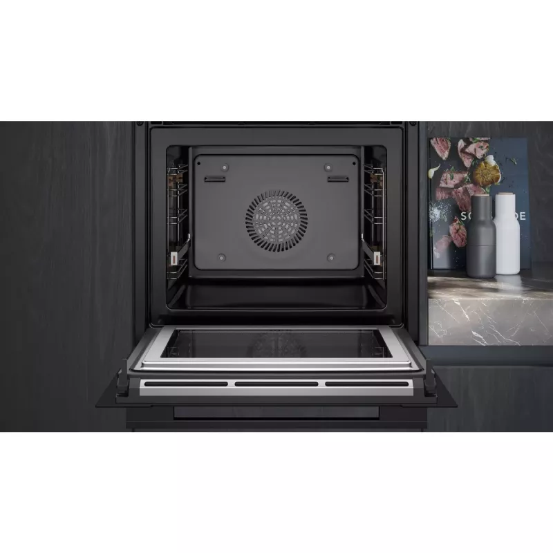 SIEMENS HM736GAB1 iQ700 Piekarnik do zabudowy z mikrofalą, Czarny, 60 cm, Home Connect