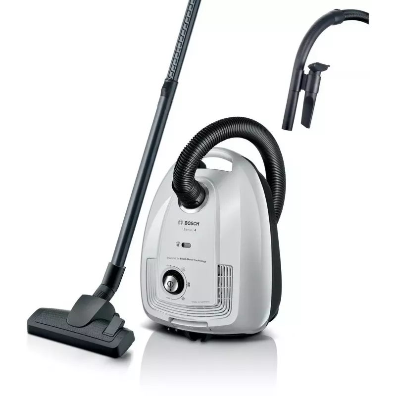 Bosch BGL38WH2 Odkurzacz workowy cylindryczny, 600W, Biały/Antracyt
