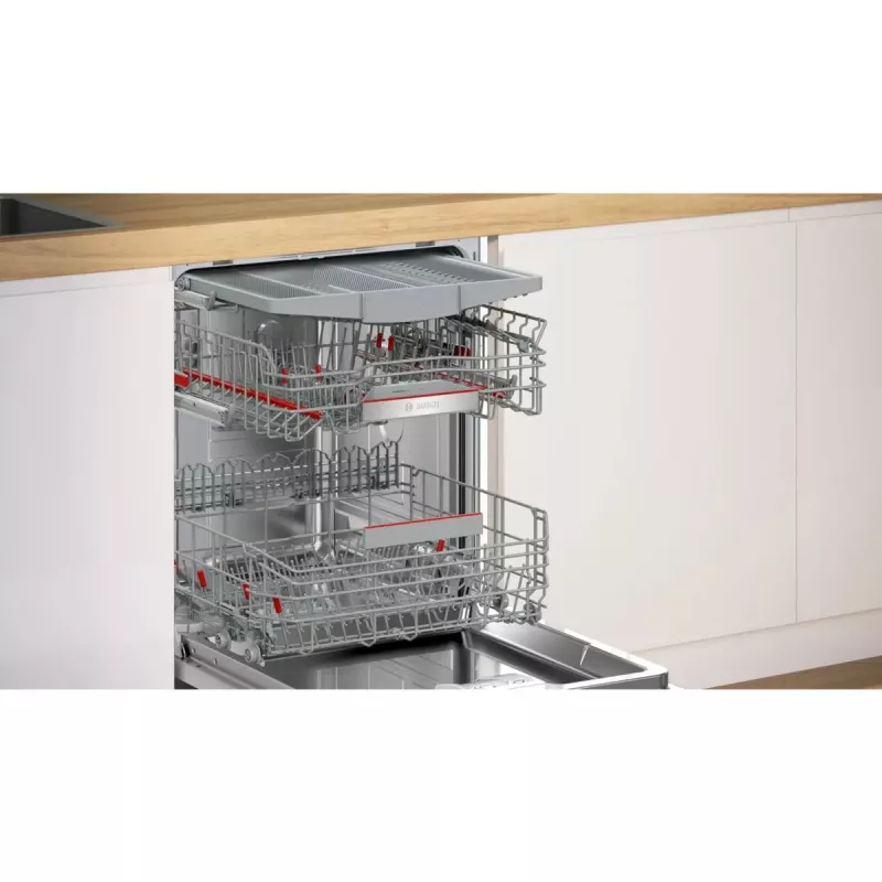 BOSCH SMI6ECS12E Serie 6 Zmywarka do zabudowy częściowej (szczotkowana stal nierdzewna, 60 cm, Home Connect)