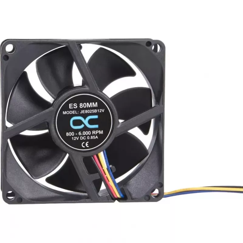 Alphacool ES 80mm 800-6000 RPM Wentylator 80x80x25mm (Czarny, Łożysko kulkowe, PWM, 80 mm)
