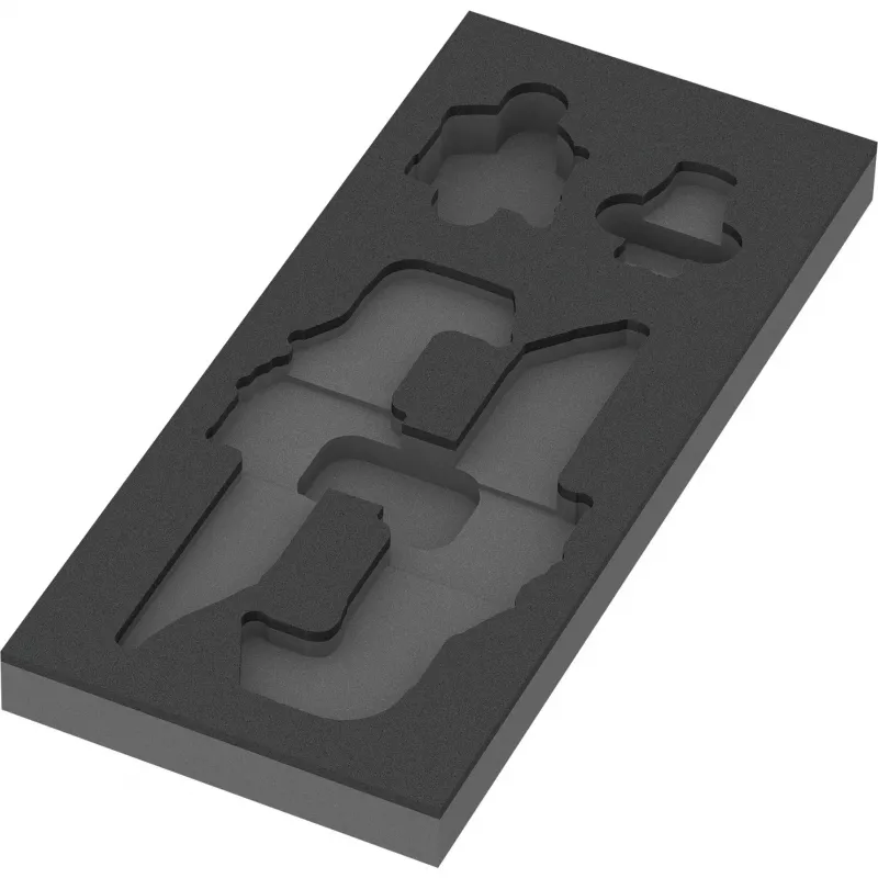 WERA 9840 Wkładka piankowa do zestawu kluczy imbusowych L-Key Set 1 (czarno-szara, do wózka warsztatowego Tool Rebel)