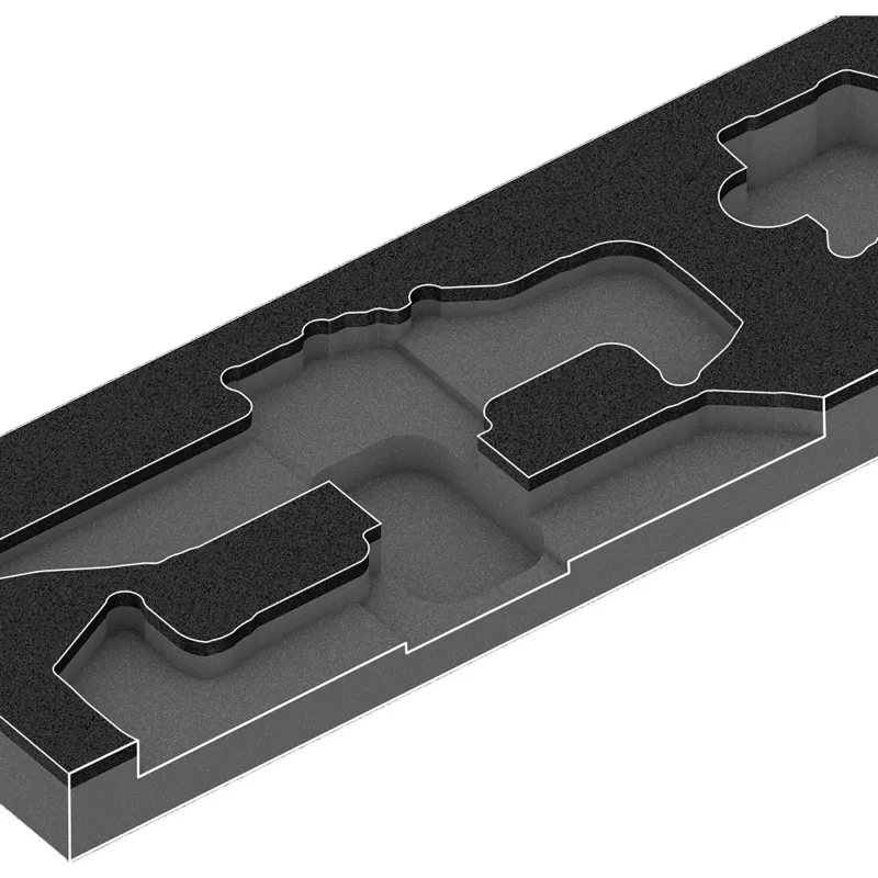 WERA 9840 Wkładka piankowa do zestawu kluczy imbusowych L-Key Set 1 (czarno-szara, do wózka warsztatowego Tool Rebel)