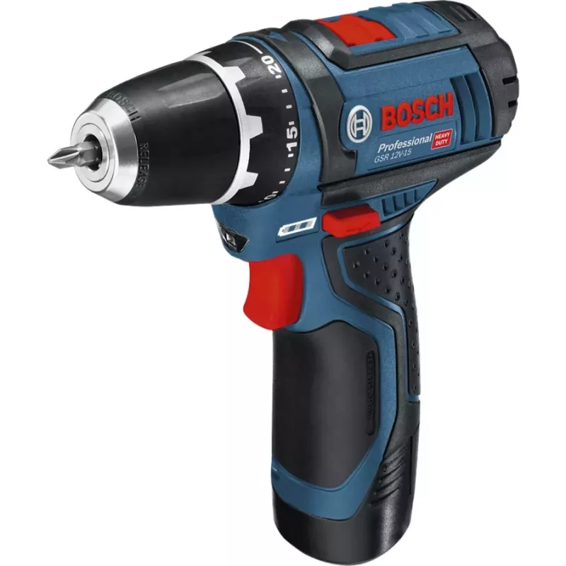 Zestaw 5 narzędzi Bosch Power Tools 12V GOP + GSR + GDR + GSA + GLI (Niebieski, 3x akumulator Li-Ion 2.0 Ah)