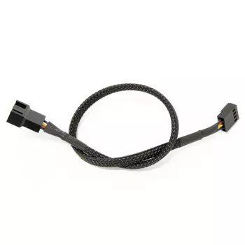 Watercool 4-Pin PWM Extension Cable, Black - 30cm