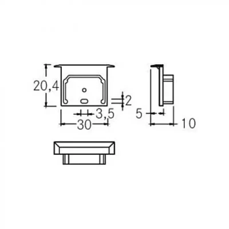Brumberg 53066070 Zestaw zaślepek QUALITYFLEX Biały