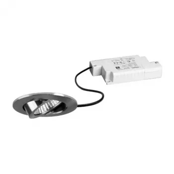 Brumberg 39363153 BB03 Okrągły zestaw wpuszczanych reflektorów LED, 6W, 230V, nikiel, 3000K, ściemnialny fazowo, obrotowy