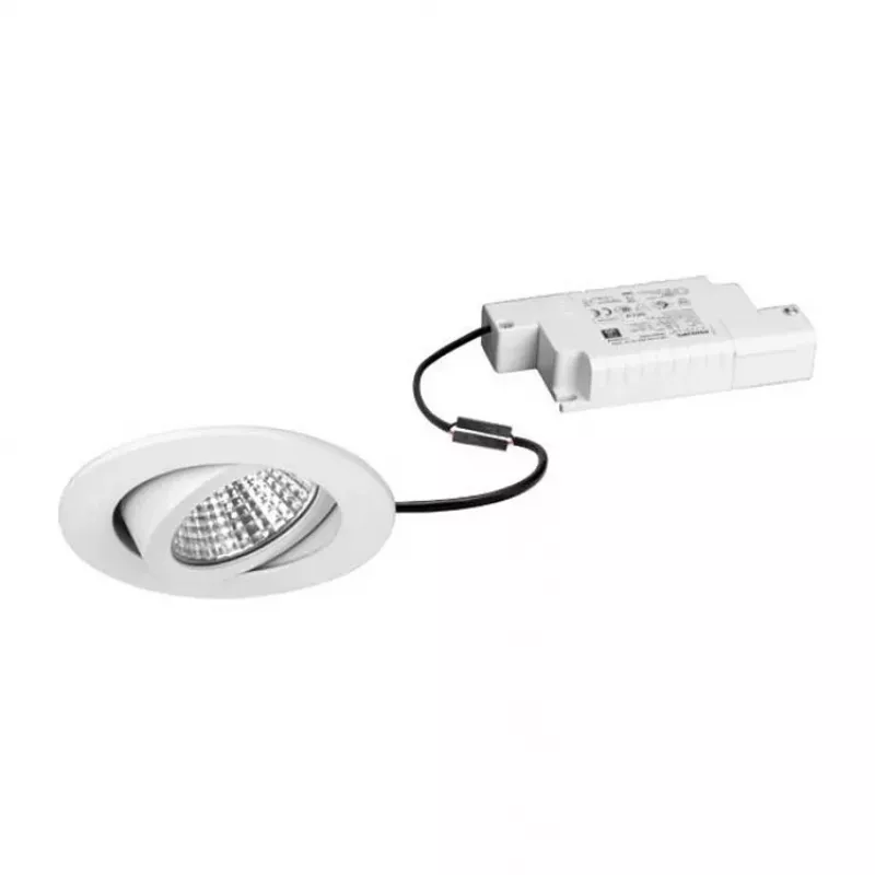 Brumberg 39353073 DAMITA LED Reflektor sufitowy Okrągły Biały 6W 230V IP65 Obrót Ściemnialny Phase-Cut 3000K Ciepła Biel