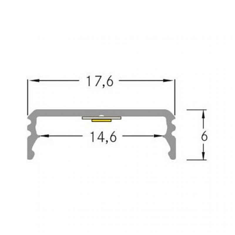 Brumberg 53380262 AB-Profil QUALITYFLEX Aluminium Profile 2000mm