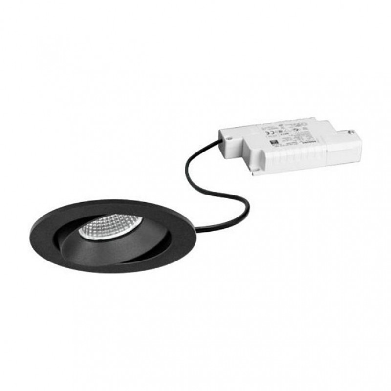 Brumberg 39379183 EB-Strahler-Set BB35 Round Black 830 Phase 7W 230V Swivel Recessed LED Spotlight