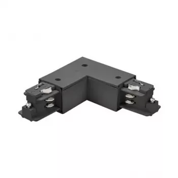 Brumberg 87126080 90° Corner Connector for ONETRACK DALI 3-Phase Track System, Black