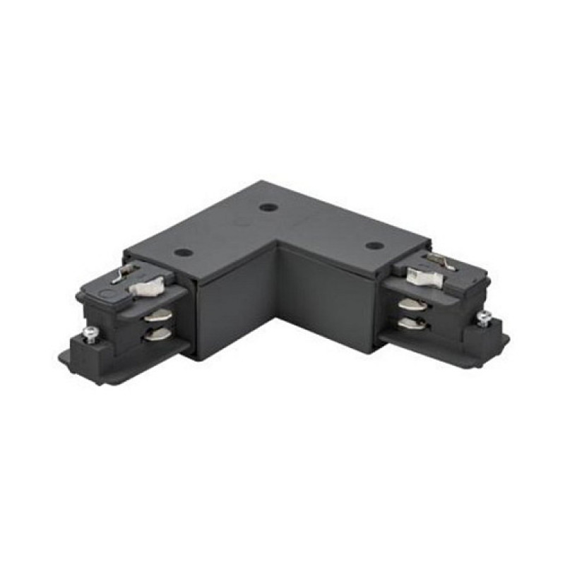 Brumberg 87126080 90° Corner Connector for ONETRACK DALI 3-Phase Track System, Black