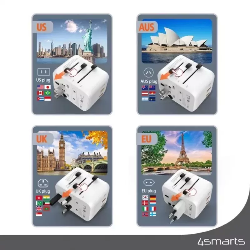 4SMARTS Nomad World Travel Adapter 20W