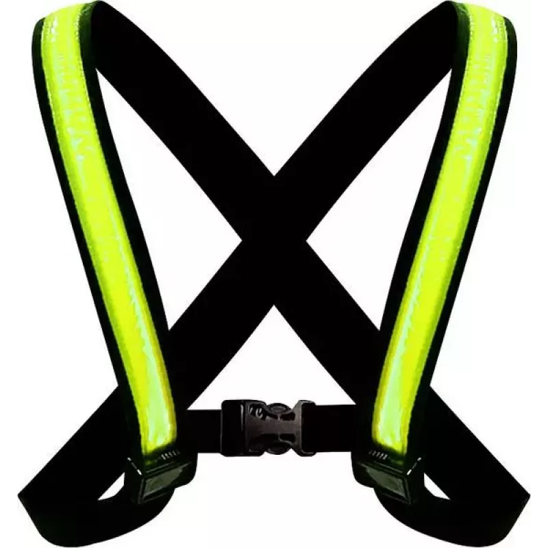 EasyPix StreetGlow L/XL LED Safety Vest dla Dorosłych - Ładowalny, 3 Tryby, Czarny
