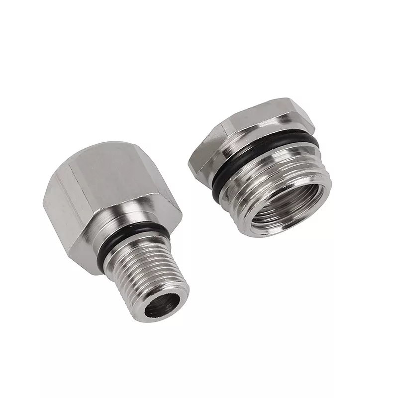 Aqua Computer Adapter Set Straight Eheim 1046 to G1/4 inch Internal Thread - Silver