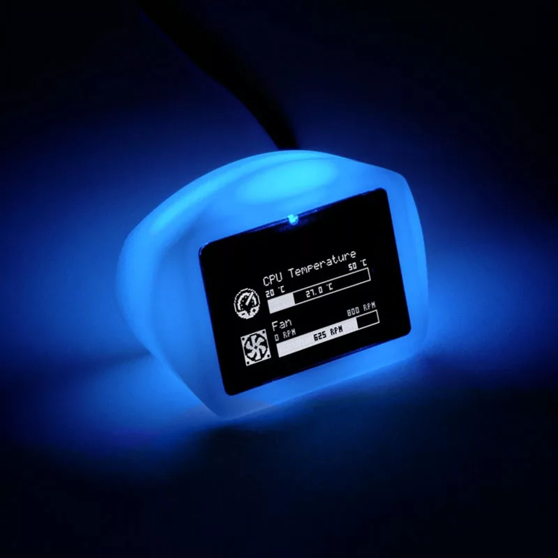 AQUA COMPUTER VISION Glow jednostka biurkowa z odbiornikiem IR i pomiarem temperatury