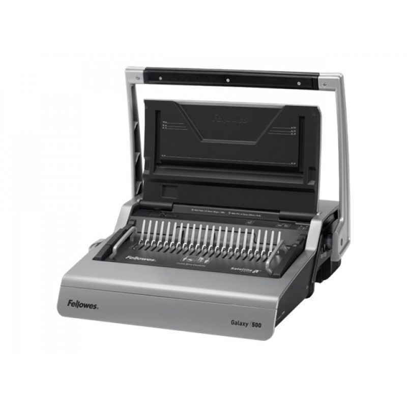 Fellowes Galaxy 500 Comb Binding Machine - 25 Sheet Punch, 500 Sheet Capacity, A4, 21-Ring