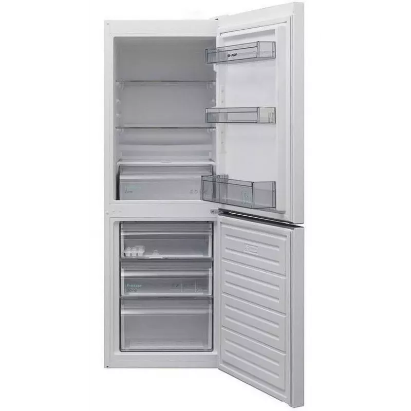 Sharp SJ-FBB02DTXWE-EU Wolnostojąca Chłodziarko-Zamrażarka, Biała, 324 L, E