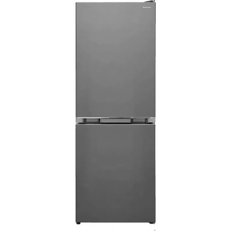 Sharp SJ-FBB02DTXLE-EU Wolnostojąca Chłodziarko-Zamrażarka, 268L, Total No Frost, Srebrny, Klasa Energetyczna E