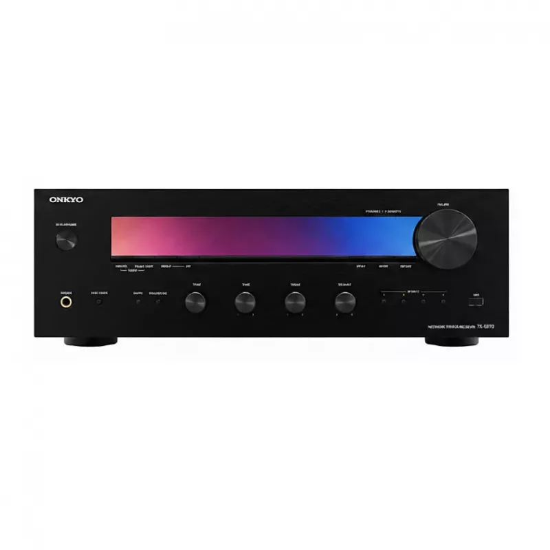 Onkyo TX-8470BMMP Amplituner stereo z wzmocnieniem klasy G, 110 W/kanał, czarny
