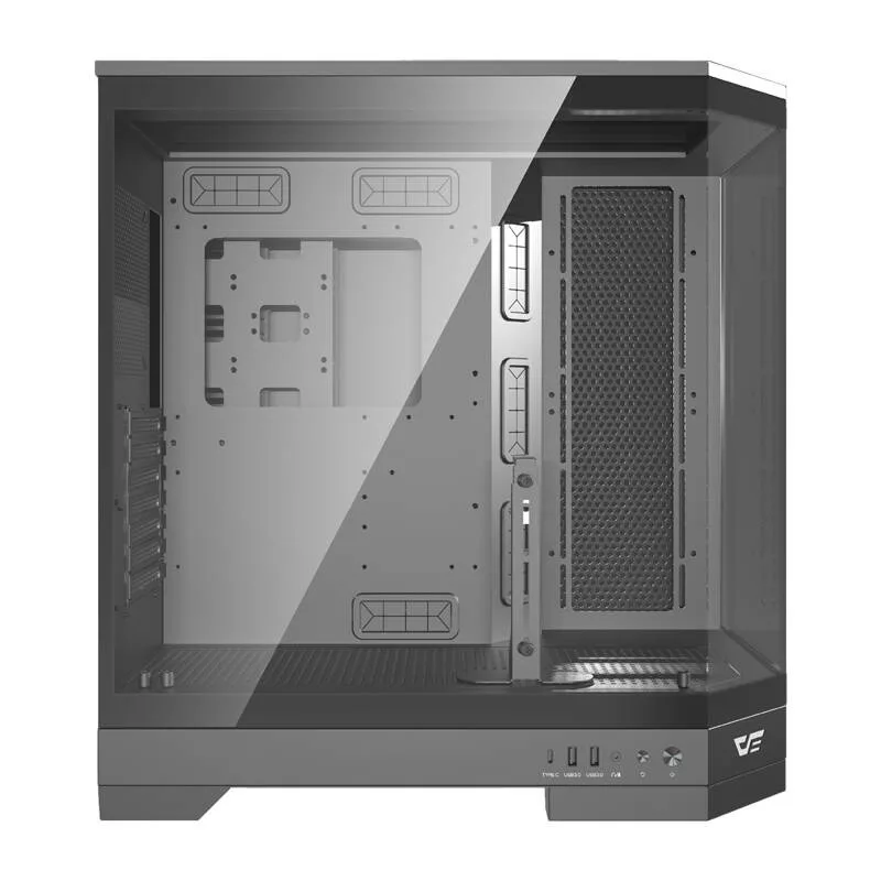 DARKFLASH DQX90 Black Mid-Tower Computer Case with Tempered Glass