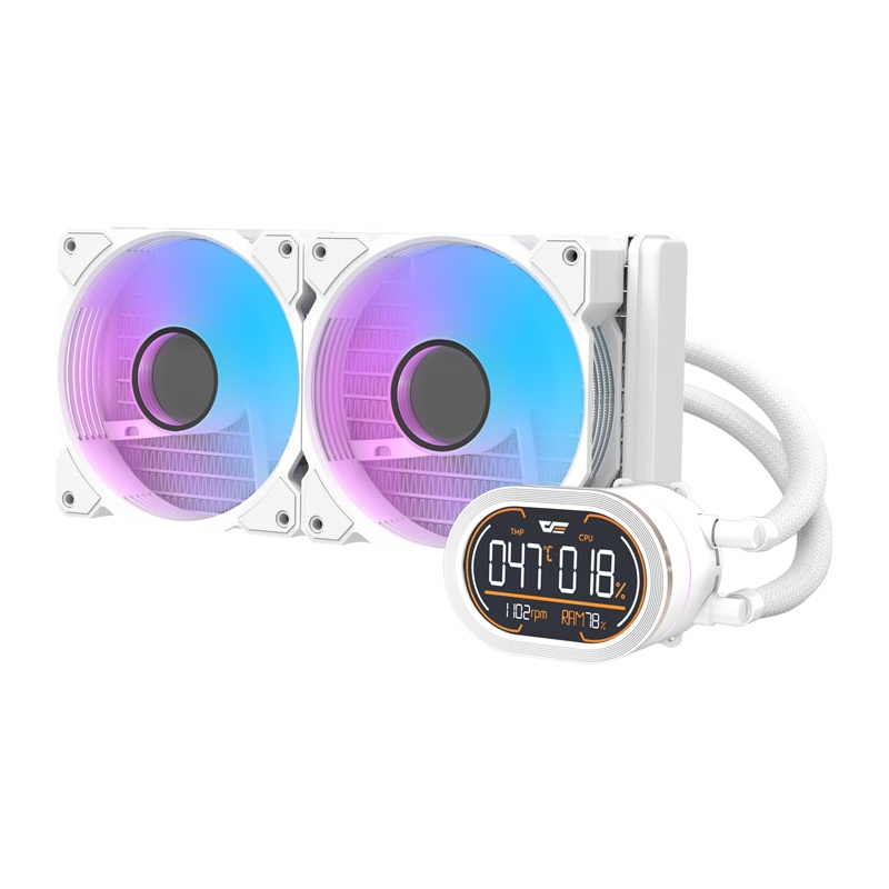 Darkflash DH240D v2 CPU Cooler (White) - 240mm AIO Liquid Cooler z ARGB