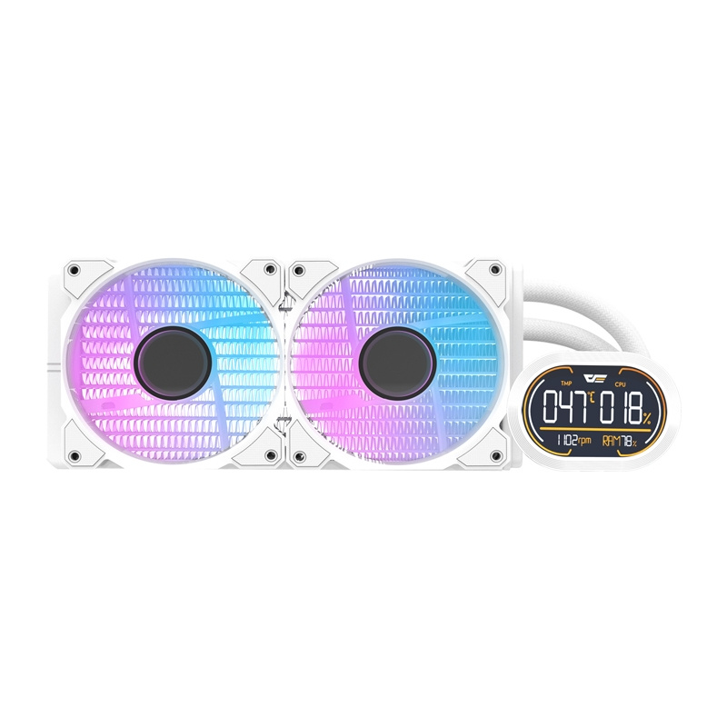 Darkflash DH240D v2 CPU Cooler (White) - 240mm AIO Liquid Cooler z ARGB