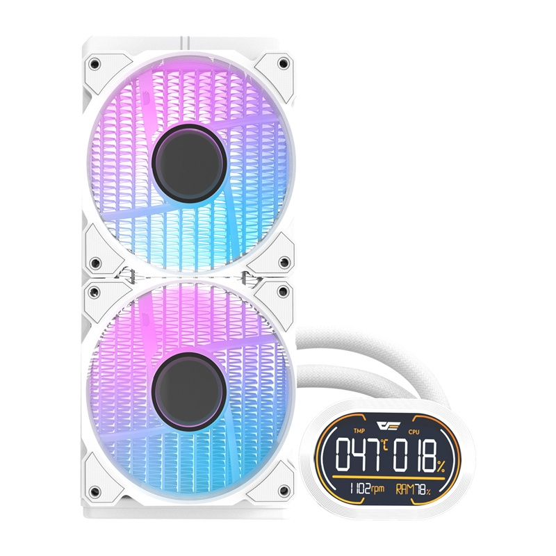 Darkflash DH240D v2 CPU Cooler (White) - 240mm AIO Liquid Cooler z ARGB
